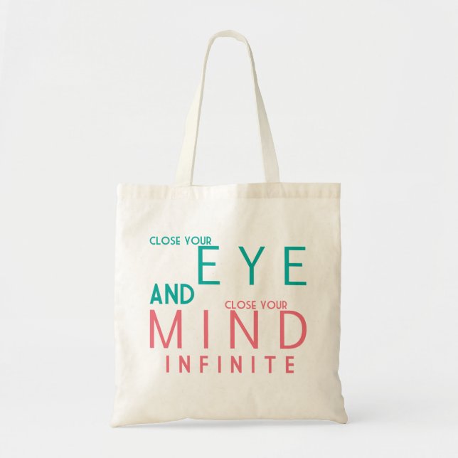 Close your eye. tote bag (Front)