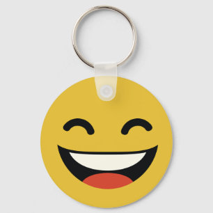Close your eyes laughing emoji key ring