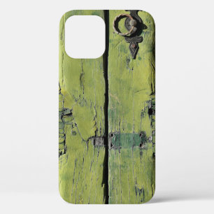 Closed brown wooden 2-door panel iPhone 12 case