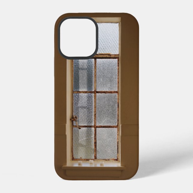 CLOSED CLEAR GLASS 8-PANEL WINDOW iPhone CASE (Back)