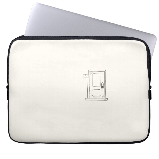 Closed Door/ Calm Line Art/ Electronics Bag (Front)