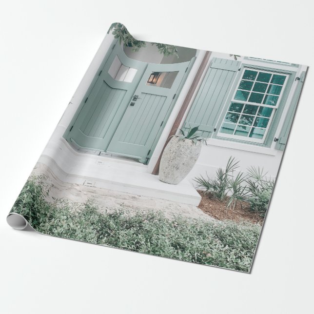CLOSED DOOR DURING DAYTIME WRAPPING PAPER (Unrolled)