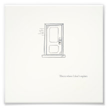 Closed Door/ Minimal Line Art/ Wall Art