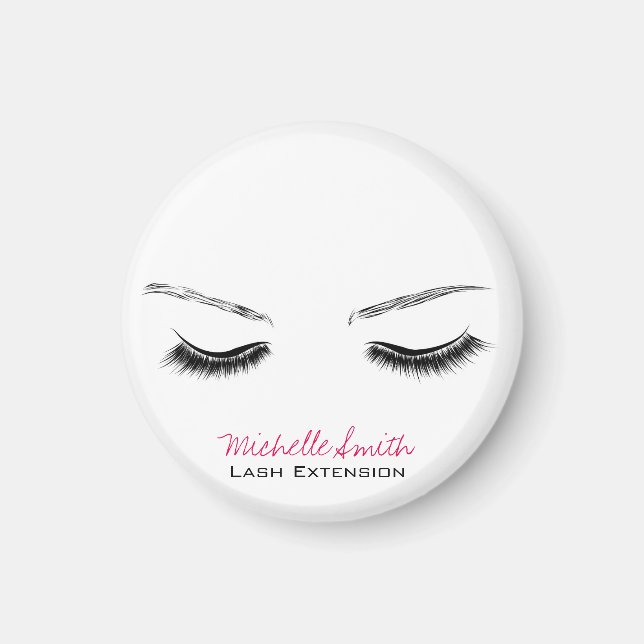 Closed eyes long lashes lash extension magnet (Front)