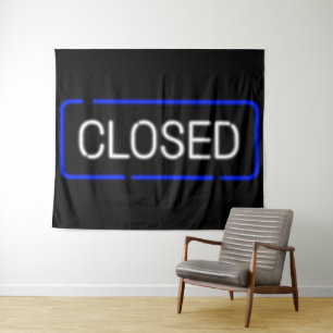 Closed Neon Sign Tapestry