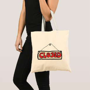Closed Sign Tote Bag