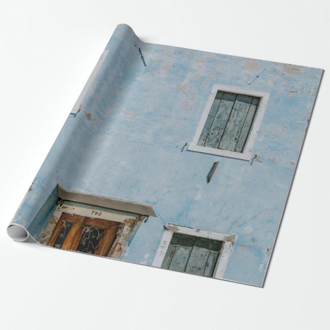 CLOSED WINDOWS AND DOOR WRAPPING PAPER (Unrolled)
