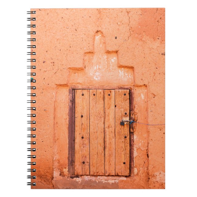 Closed wooden window in traditional moroccan house notebook (Front)