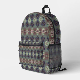 closet hangar green printed backpack