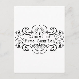 Closet of Free Samples Postcard