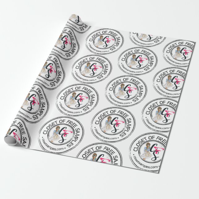 Closet of Free Samples Wrapping Paper (Unrolled)