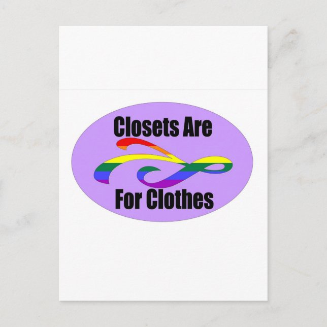 Closets Are For Clothes Postcard (Front)