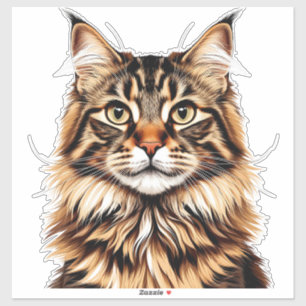 Closeup American Bobtail Cat Portrait