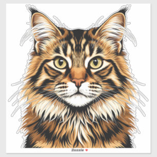 Closeup American Bobtail Cat Portrait
