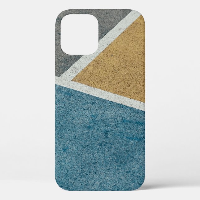 Closeup grey, yellow, and blue painted pavement Case-Mate iPhone case (Back)