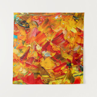 Closeup macro texture fragment of oil painting fin tapestry