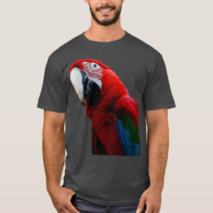CloseUp Of A Green Winged Macaw Parrot T-Shirt