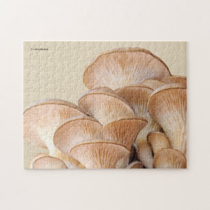 Closeup of An Oyster Mushroom Colony Jigsaw Puzzle