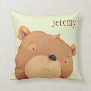 CloseUp of Big Brown Bear Cushion