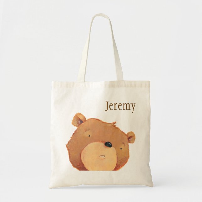 CloseUp of Big Brown Bear Tote Bag (Front)