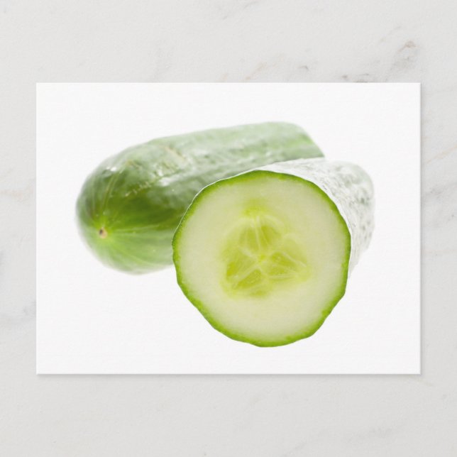 Closeup of cucumber postcard (Front)
