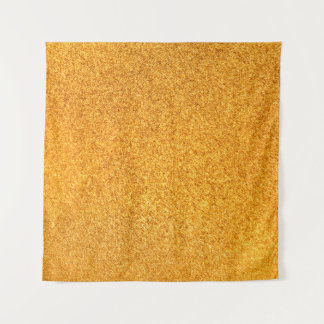 Closeup of golden matte metal texture. Shiny metal Tapestry