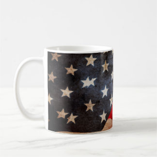 Closeup of grunge American flagamerica, american,  Coffee Mug