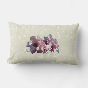 Closeup of Magnolias Ladies Lumbar Cushion