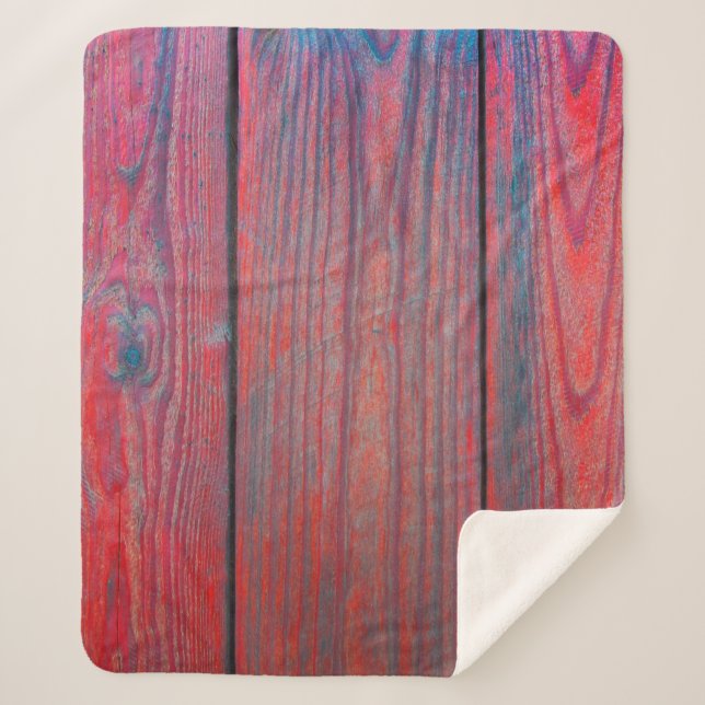 Closeup of old wood planks texture backgroundabstr sherpa blanket (Front)