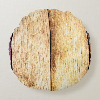 Closeup of old wood texture backgroundabstract, ho round cushion