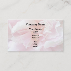 Closeup of Pale Pink Peonies Business Card
