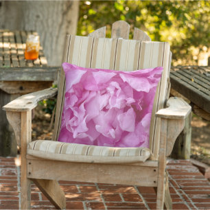 Closeup of pink peonies cushion