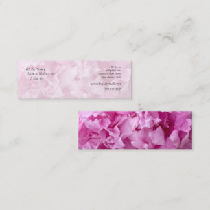 Closeup of pink peonies mum mini business card