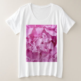 Closeup of pink peonies plus size T-Shirt