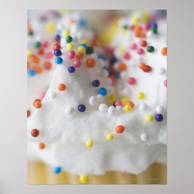 Closeup of sprinkles and frosting poster (Front)