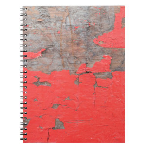 Closeup old and peeling painted wood board backgro notebook