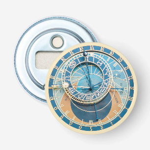Closeup on Prague Astronomical Clock, Czech R. Bottle Opener
