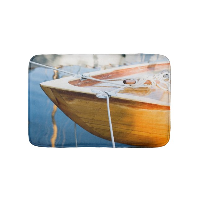 Closeup On Tied Up Boat Bath Mat (Front)