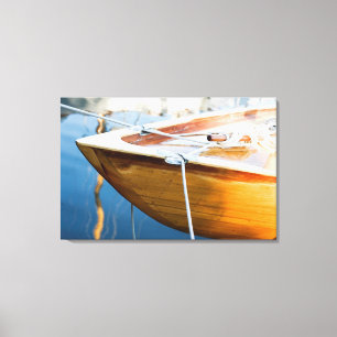 Closeup On Tied Up Boat Canvas Print