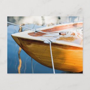 Closeup On Tied Up Boat Postcard