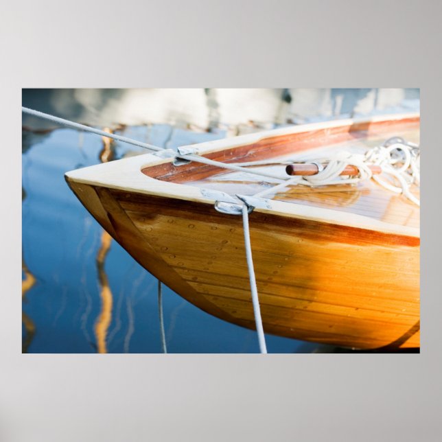 Closeup On Tied Up Boat Poster (Front)