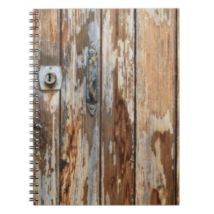 Closeup photo of brown wooden board notebook