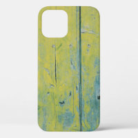 Closeup photo of yellow and teal wooden board