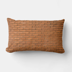 Closeup photography of brown brick wall lumbar cushion