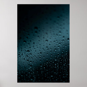 Closeup photography of tear drops poster
