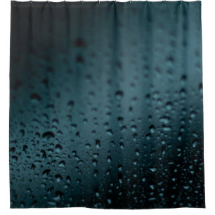Closeup photography of tear drops shower curtain