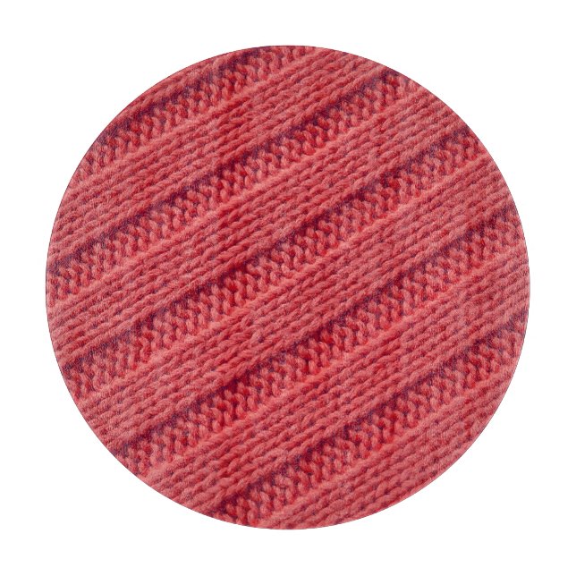 Closeup stripy crochet texture. cutting board (Front)