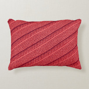 Closeup stripy crochet texture. decorative cushion
