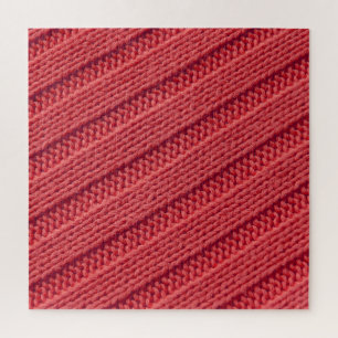 Closeup stripy crochet texture. jigsaw puzzle