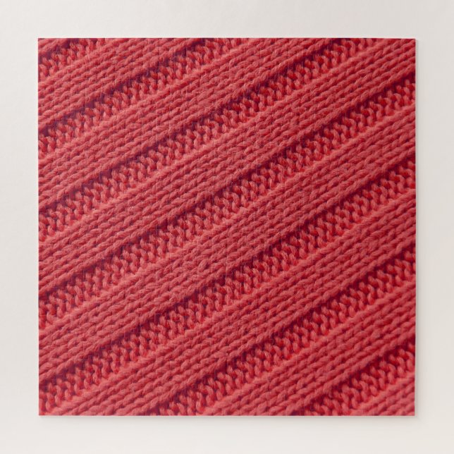 Closeup stripy crochet texture. jigsaw puzzle (Vertical)